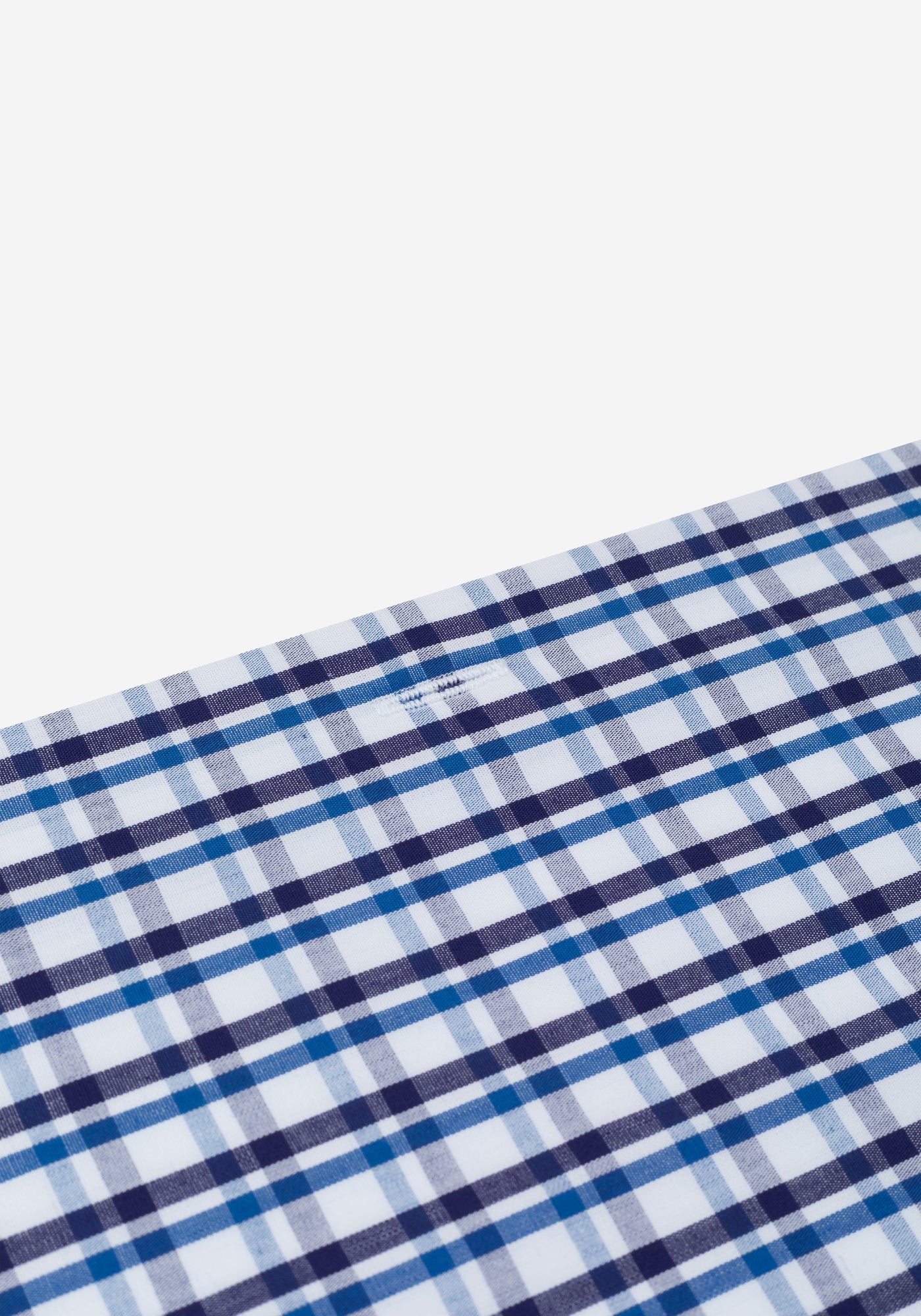 Deep Navy Checked Poplin Shirt
