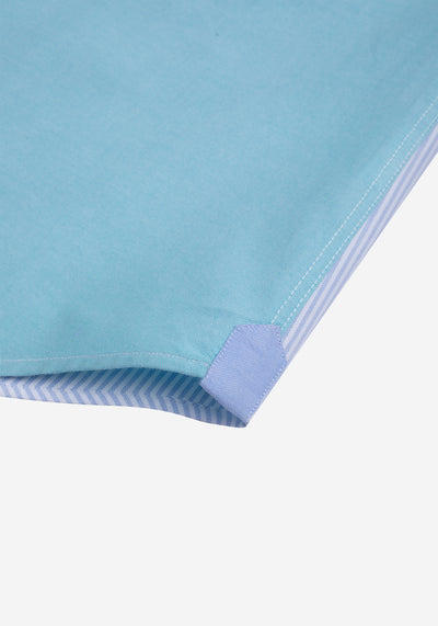 Aqua Tri-Tone Oxford Shirt