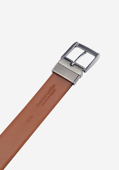 Dim Black Double-Face Spanish Genuine Leather Belt