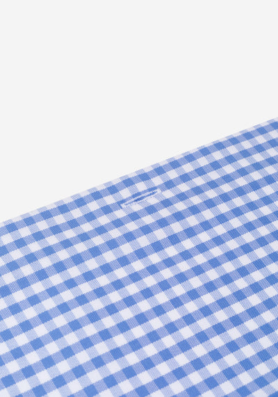 Pastel Blue Checked Oxford Shirt