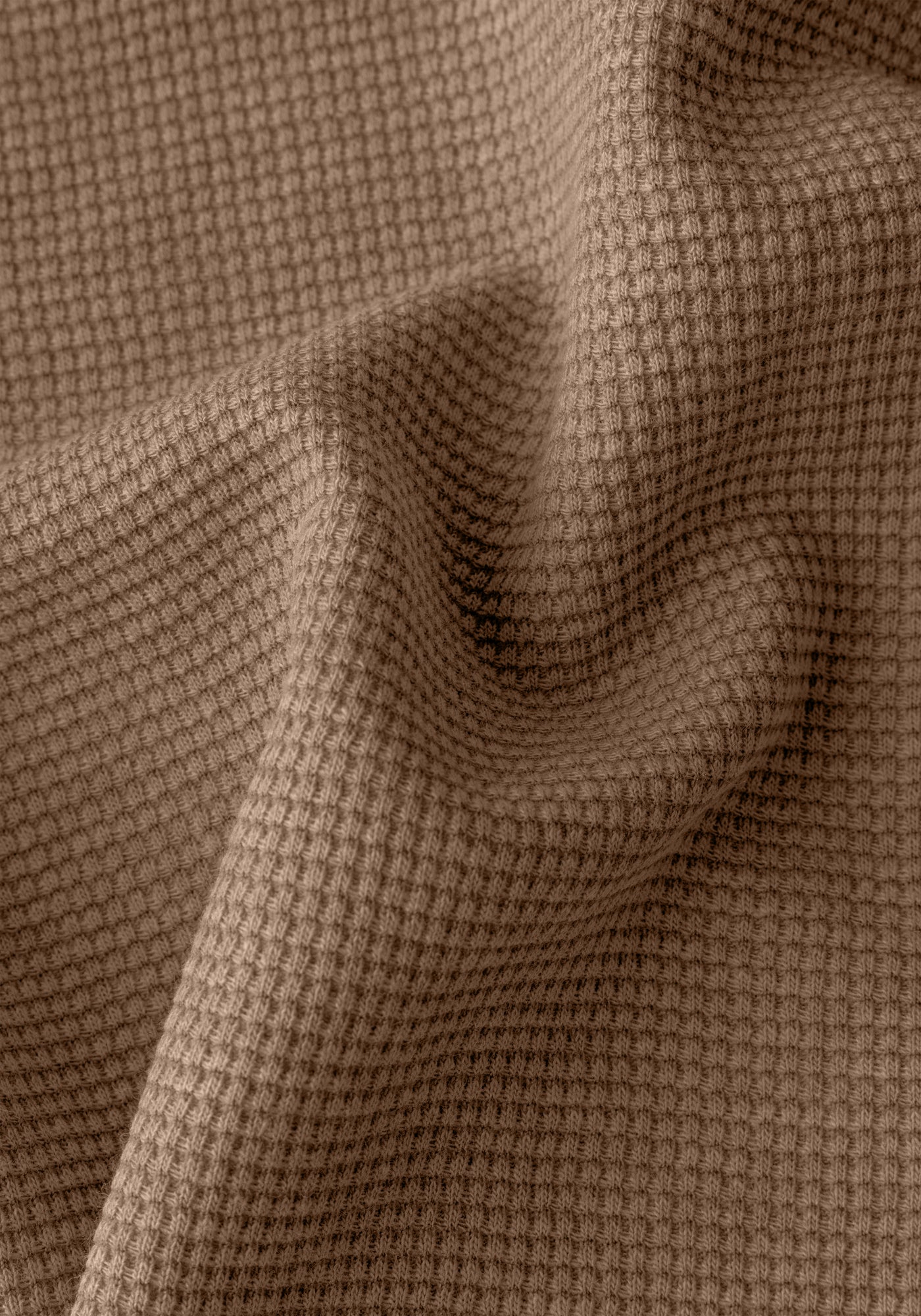 Desert Beige Waffle Polo Shirt