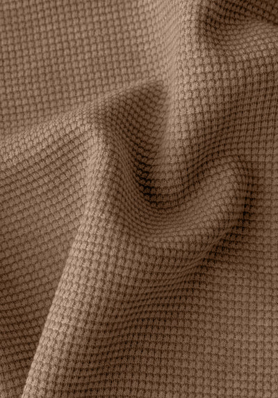 Desert Beige Waffle Polo Shirt