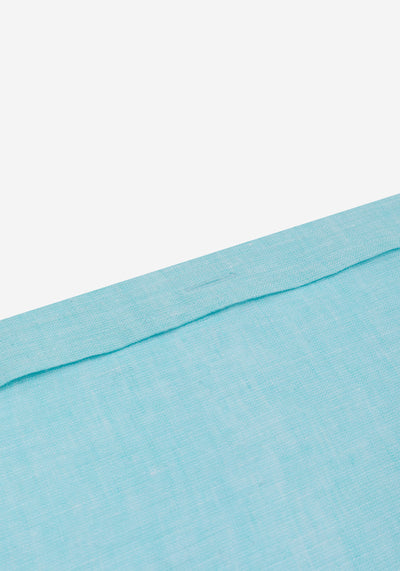 Aqua Blue Belgian Linen Shirt