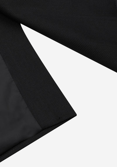 Obsidian Black Dotted Poly Suit