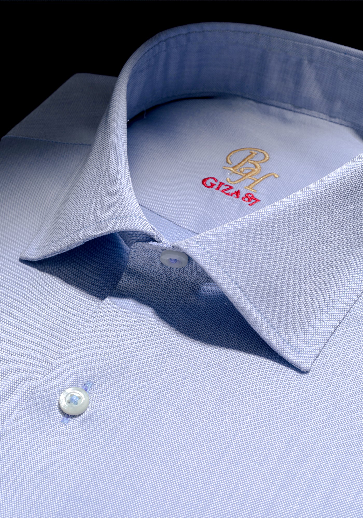 Giza 87 Cotton Clear Blue Fine Oxford Shirt