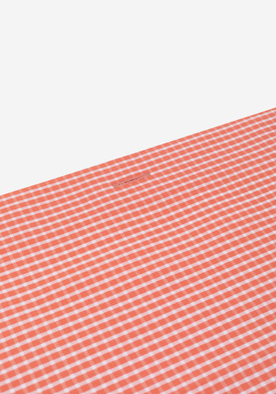 Coral Orange Checked Poplin Shirt
