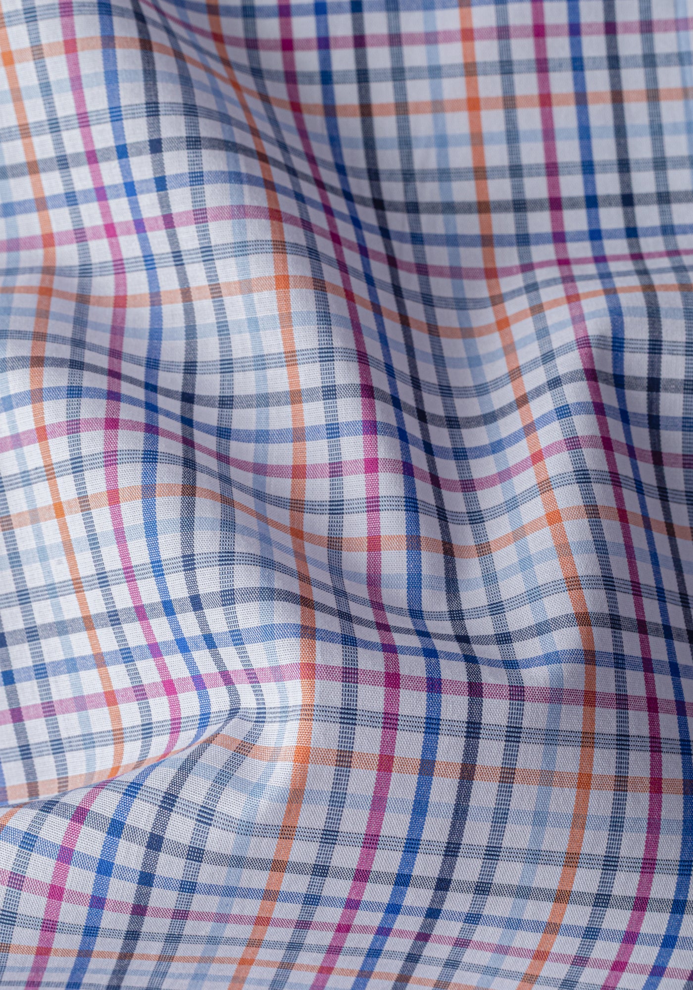 Sunset Blue Checked Oxford Shirt