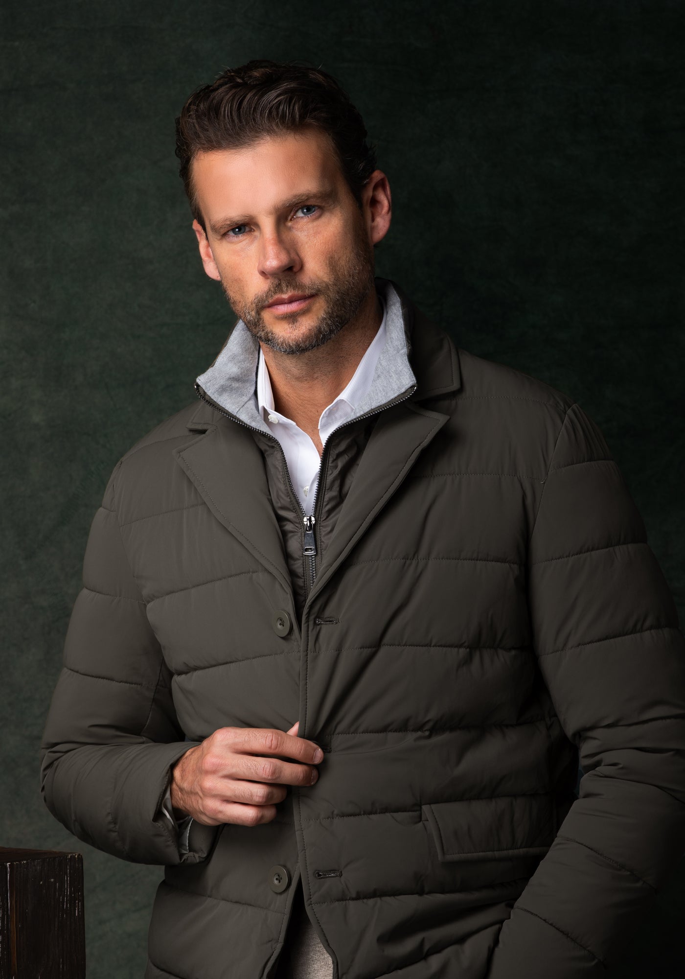Fossil Olive Padded Polyamide Jacket