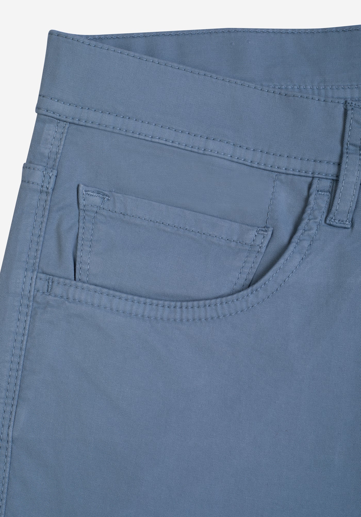 Contemporary Fit Steel Blue Twill Gabardine
