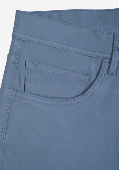 Contemporary Fit Steel Blue Twill Gabardine