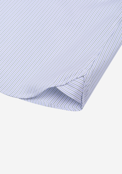 White Parti-Colored Stripe Twill Shirt