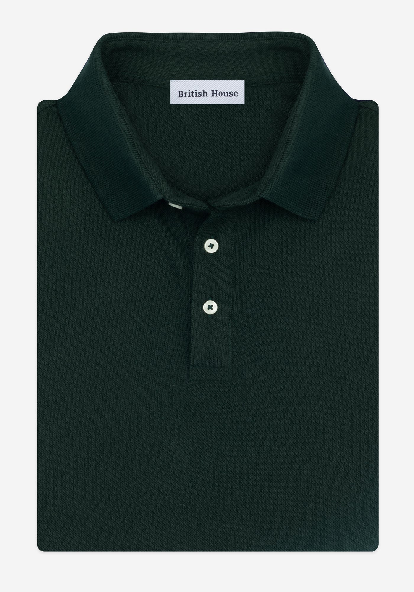 Forest Green Cotton Polo Shirt