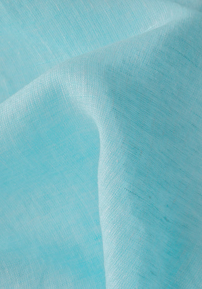 Aqua Blue Belgian Linen Shirt