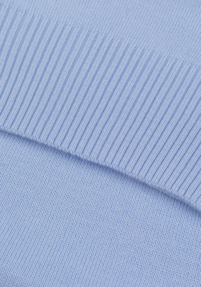Powder Blue Zip Cotton Pullover