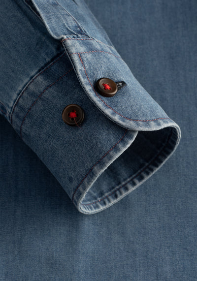 Mist Blue Selvedge Denim Shirt