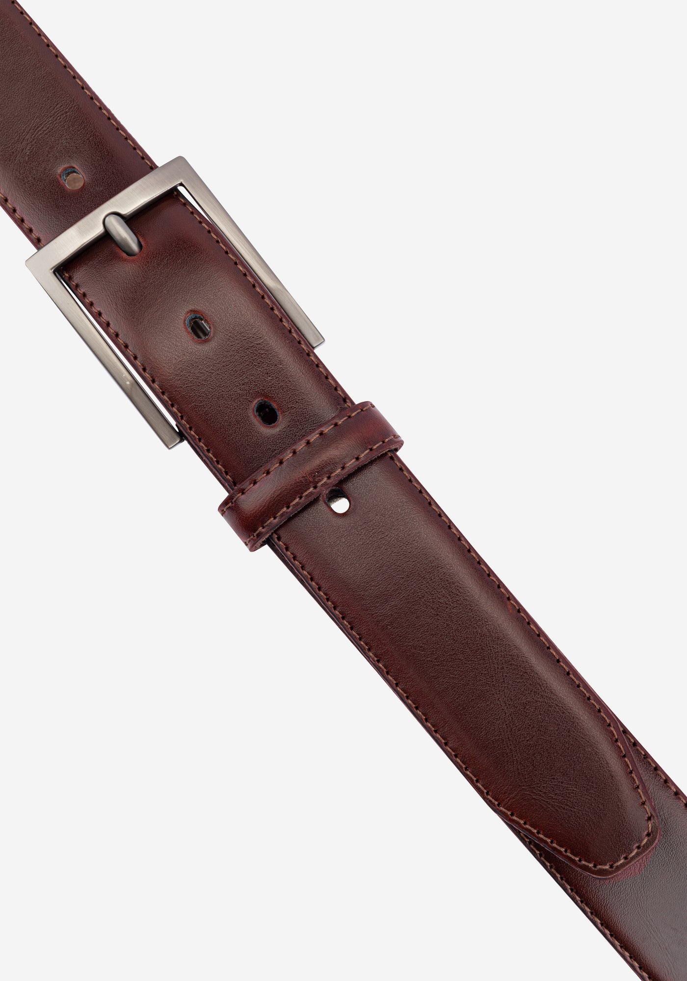 Burnt Burgundy Spanish Genuine Leather Belt