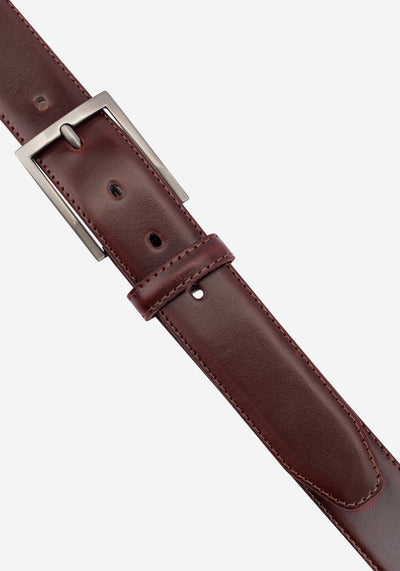 Burnt Burgundy Spanish Genuine Leather Belt