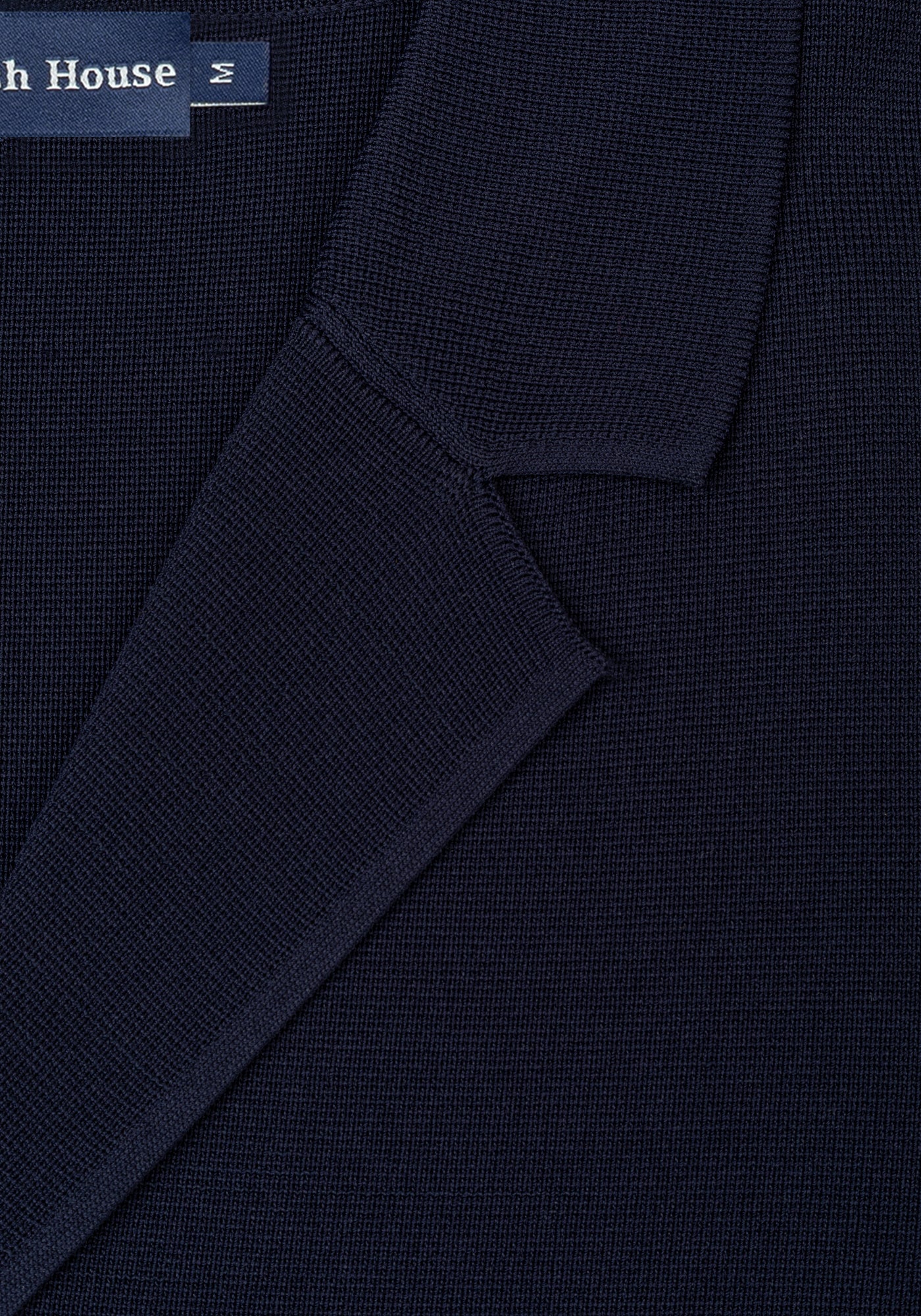 Lapis Navy Double-Breasted Polyamide Jardigan
