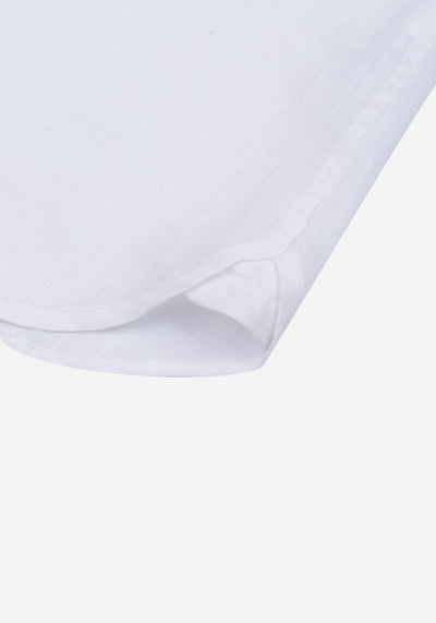 Cloud White Belgian Linen Shirt