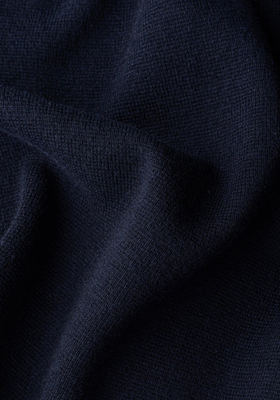 Imperial Navy Merino Wool Blend Cardigan