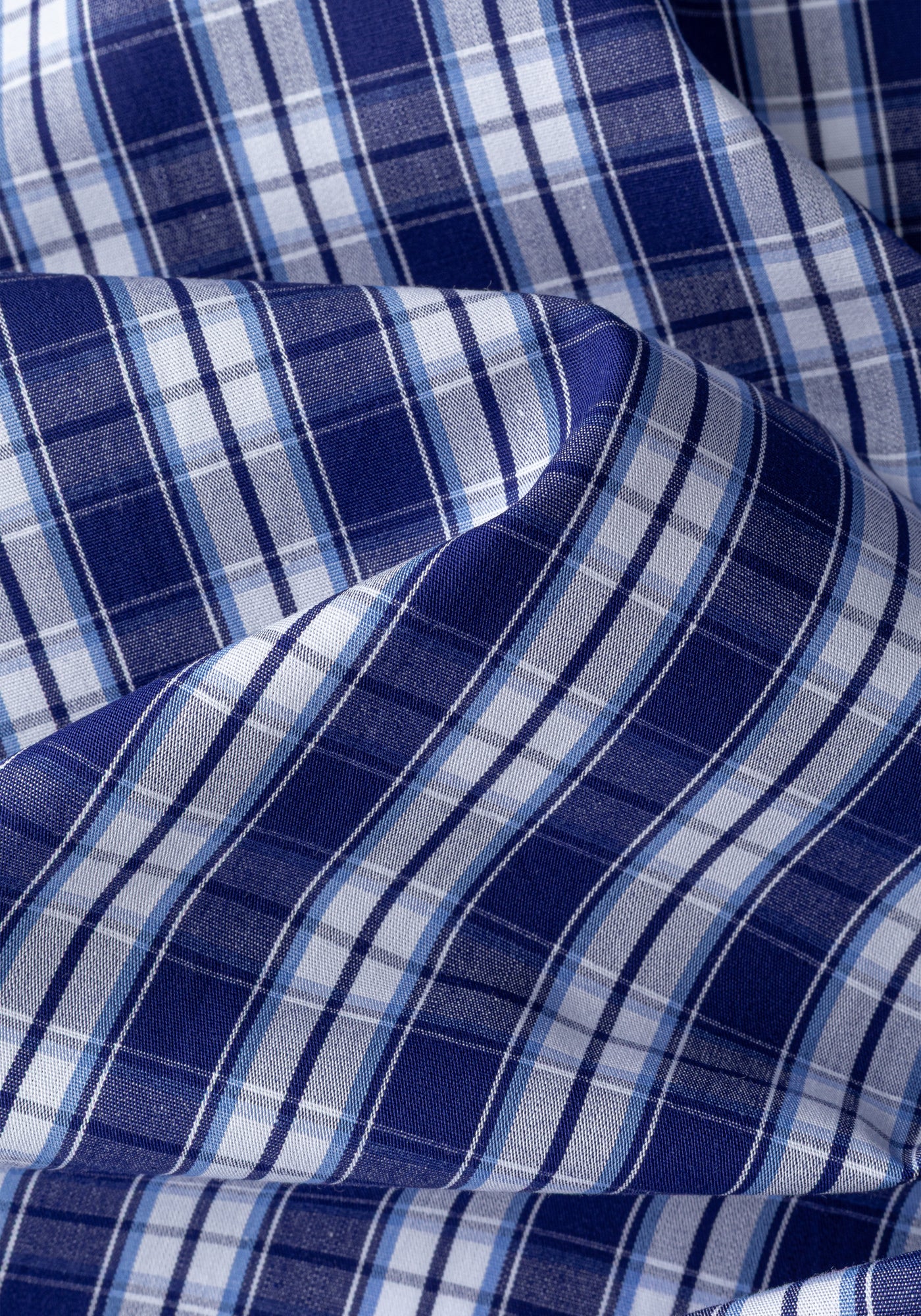 Midnight Navy Checked Poplin Shirt