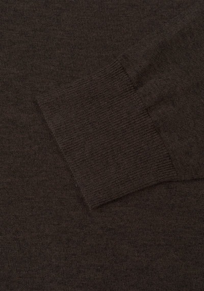 Clay Brown Merino Wool Blend Pullover