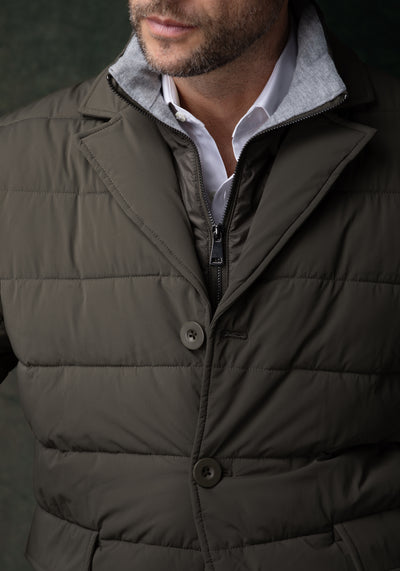 Fossil Olive Padded Polyamide Jacket