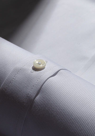 Giza 87 Cotton Imperial White Basket Weave Shirt