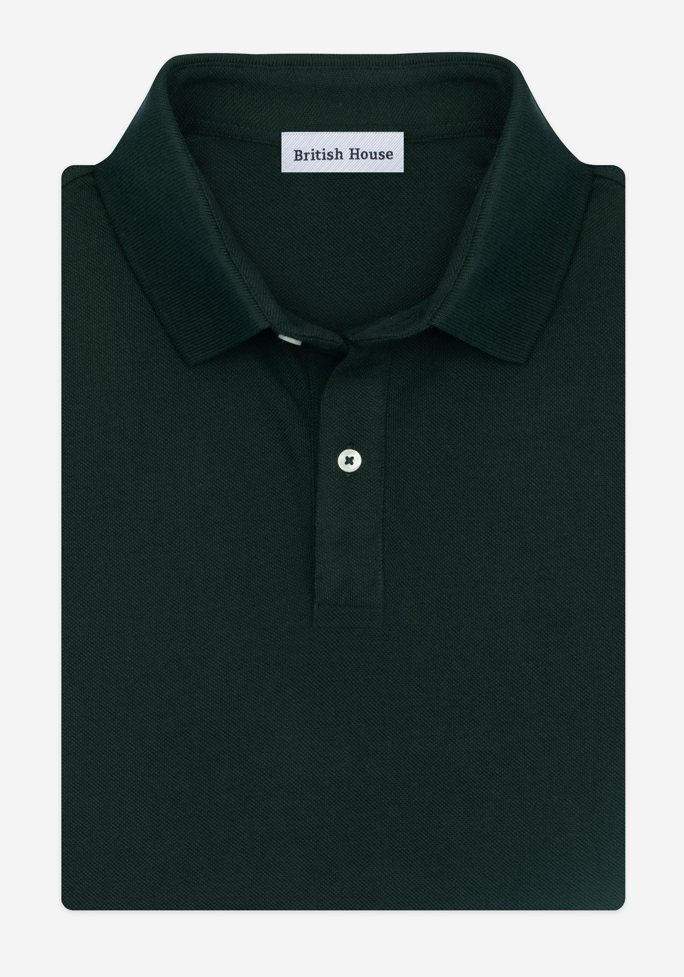 Forest Green Cotton Polo Shirt