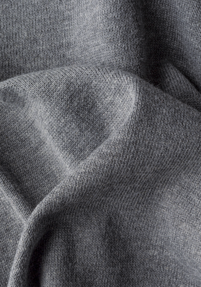 Powder Grey Zip Cotton Pullover