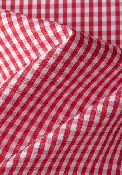 Cardinal Red Checked Poplin Shirt