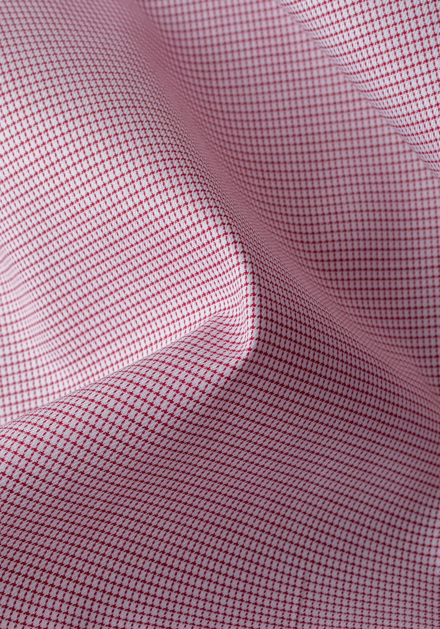 Eterna Red Checked Mini Houndstooth Shirt