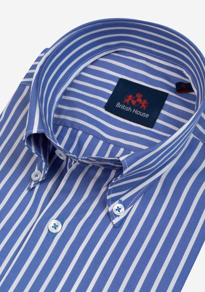 Deep Blue Tencel Cotton Shirt