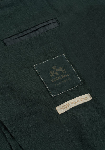 Hunter Green Pure Linen Blazer