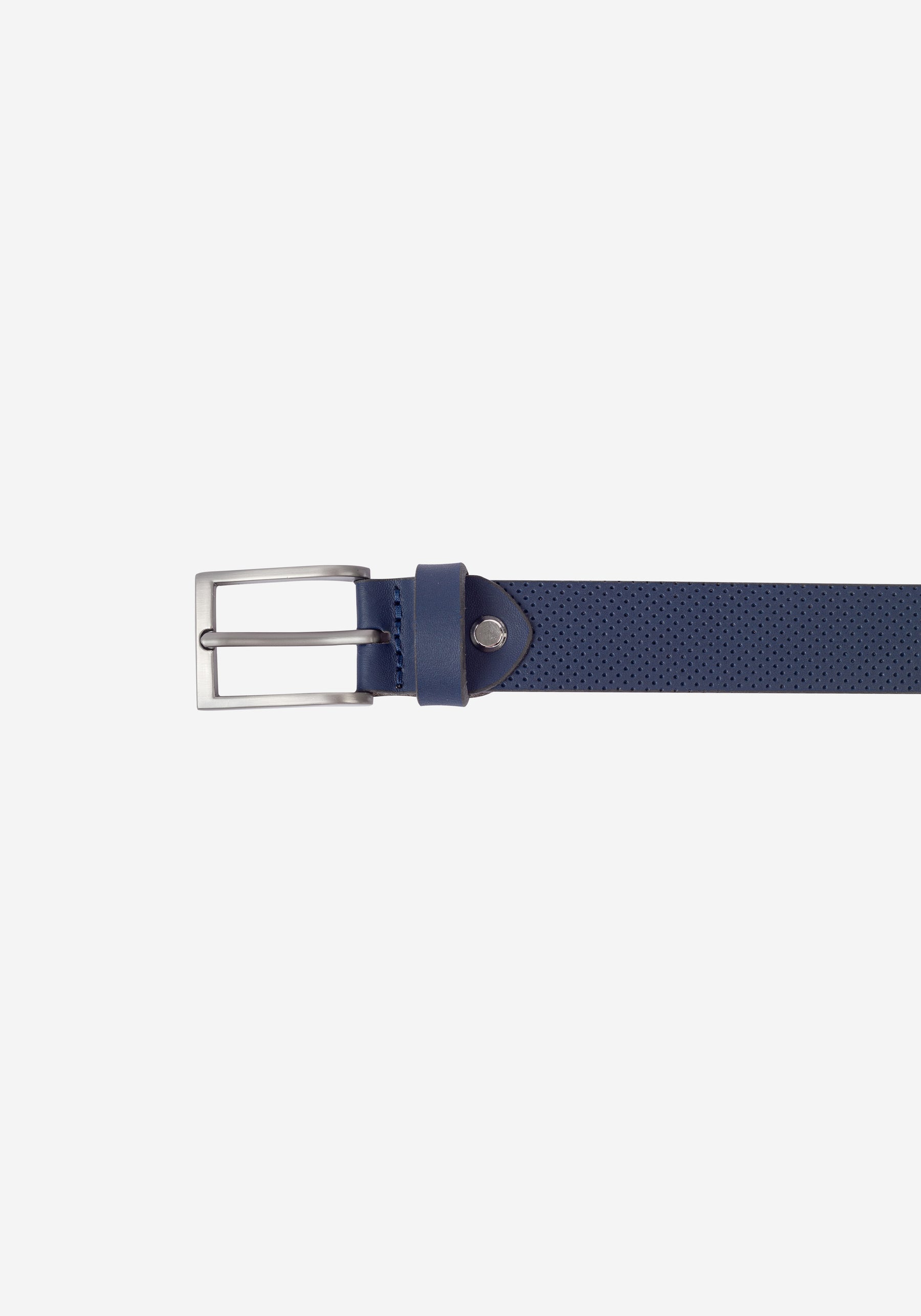 Classic Blue Dotted Leather Belt