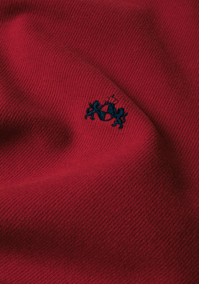 Firebrick Red Cotton Sweatshirt