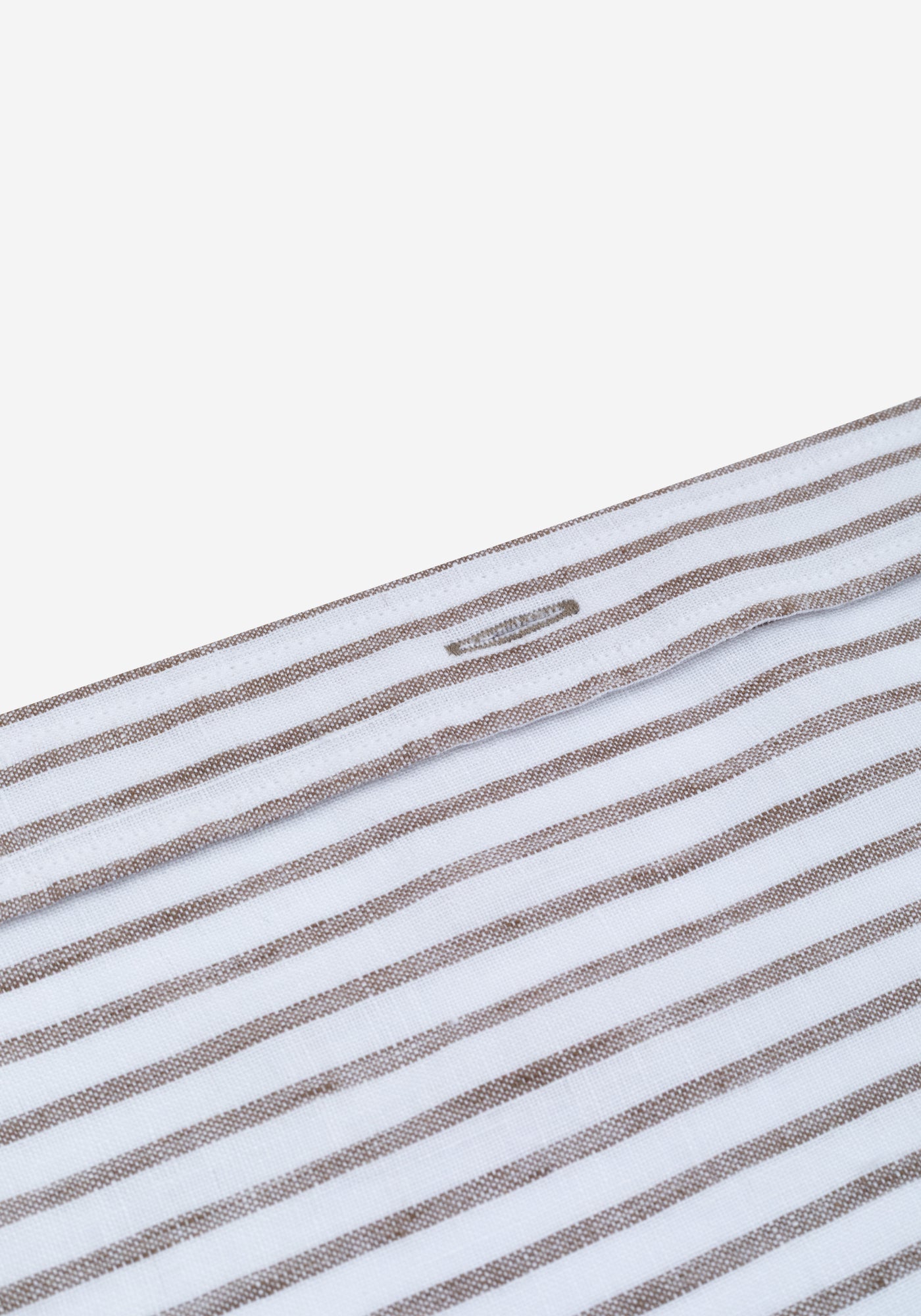 Clay Beige Stripe Belgian Linen Shirt