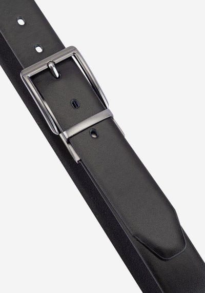 Shadow Black Double-Face Spanish Genuine Leather Belt
