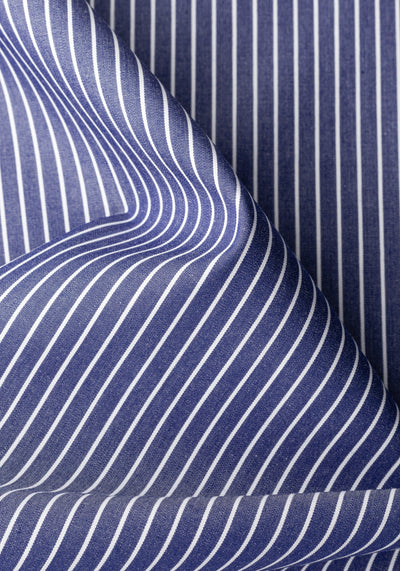 Midnight Navy Stripe Poplin Shirt