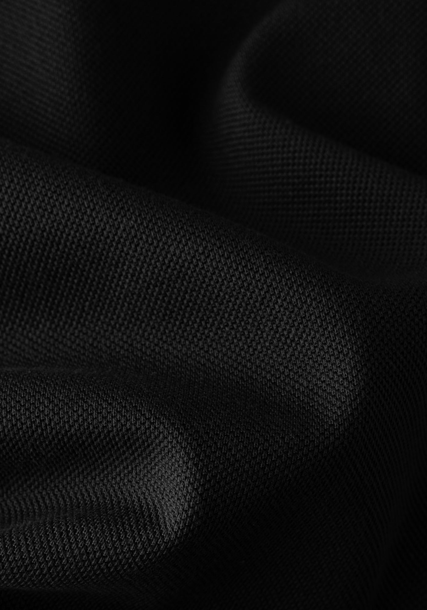 Raven Black Cotton Polo Shirt