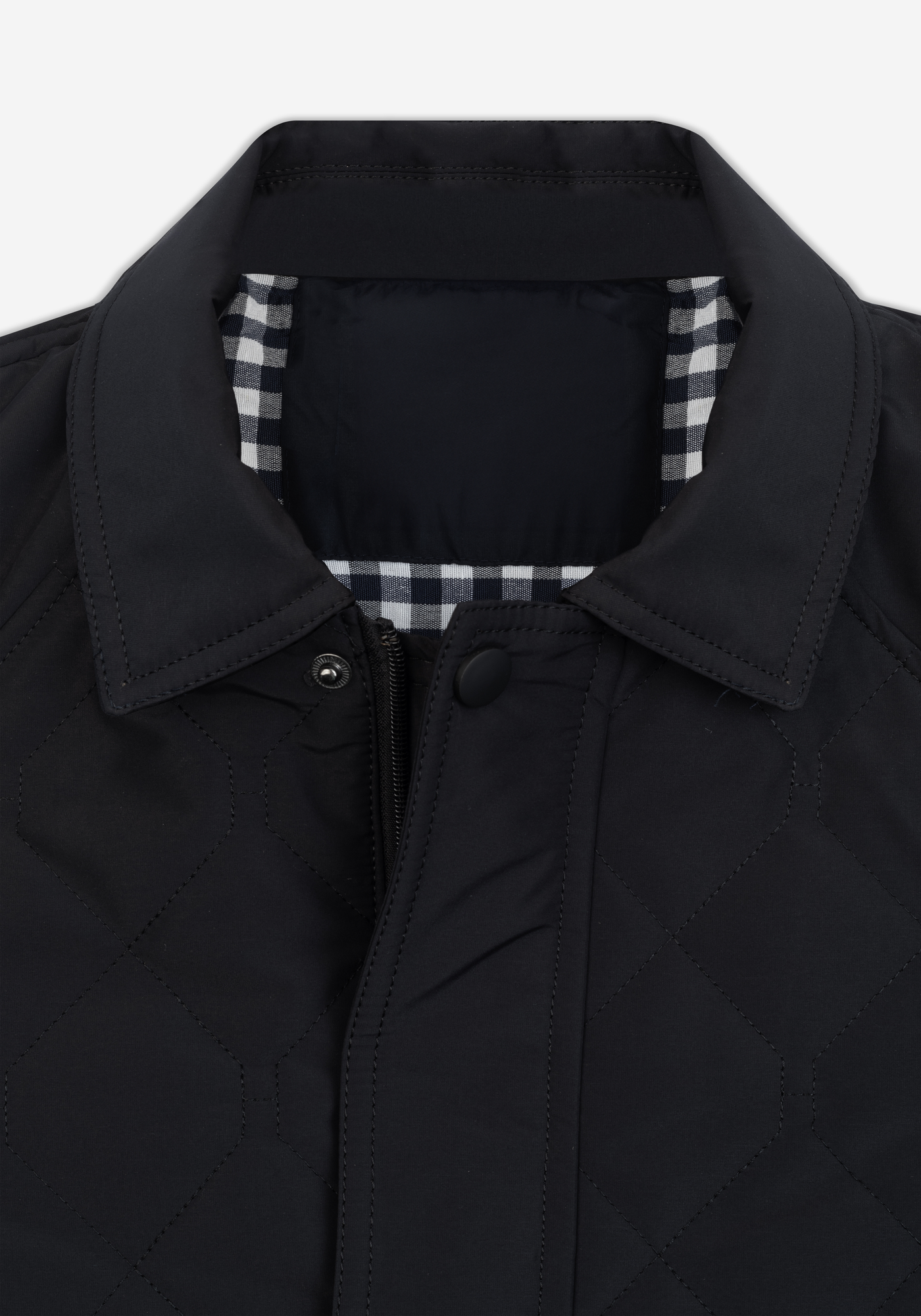 True Black Puff-Tech Quilted Jacket