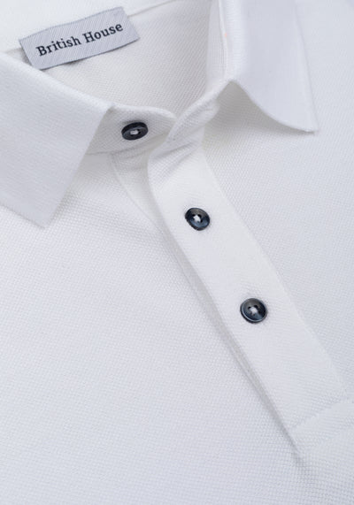Dune White Cotton Polo Shirt