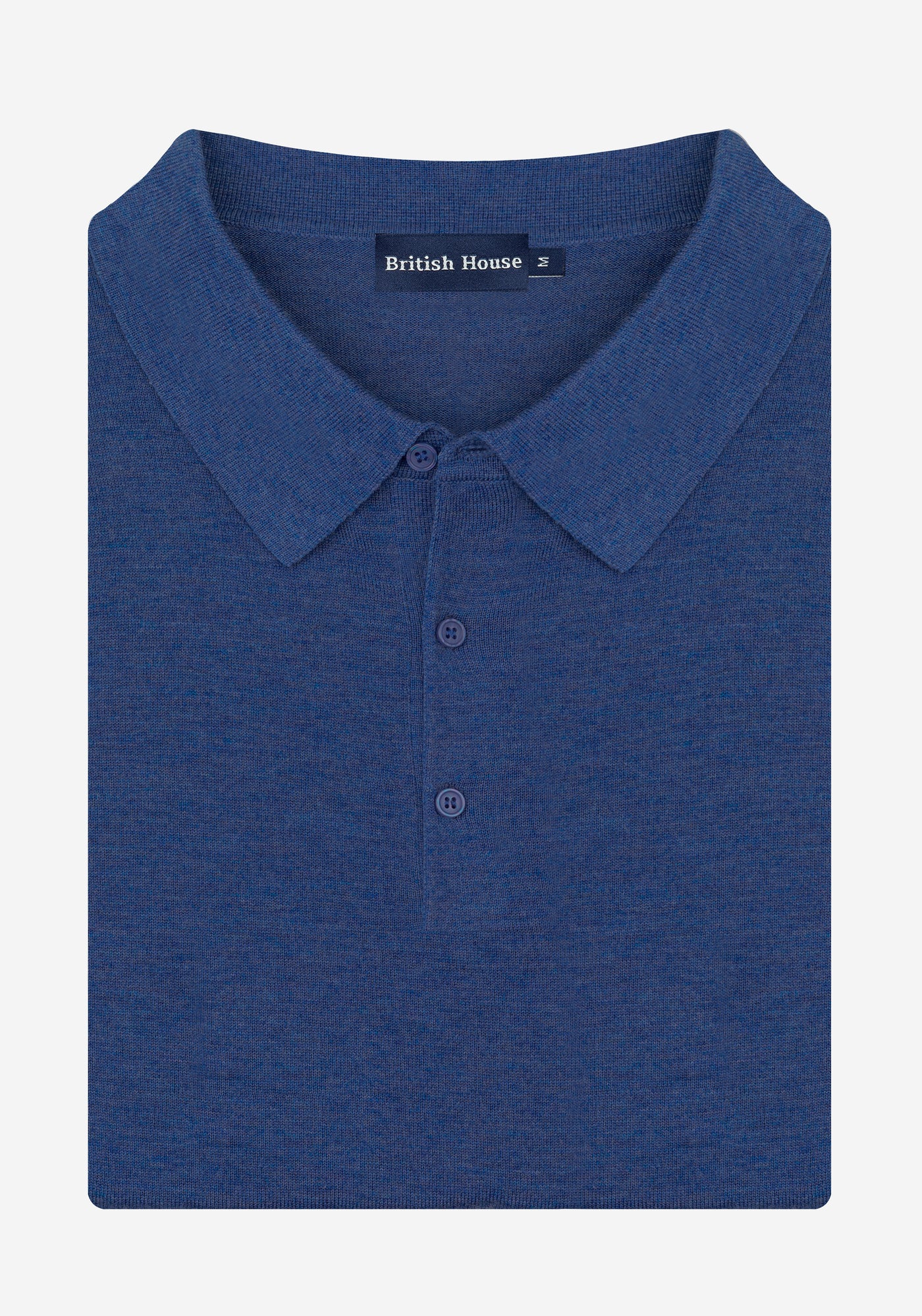 Polar Blue Merino Wool Blend Pullover