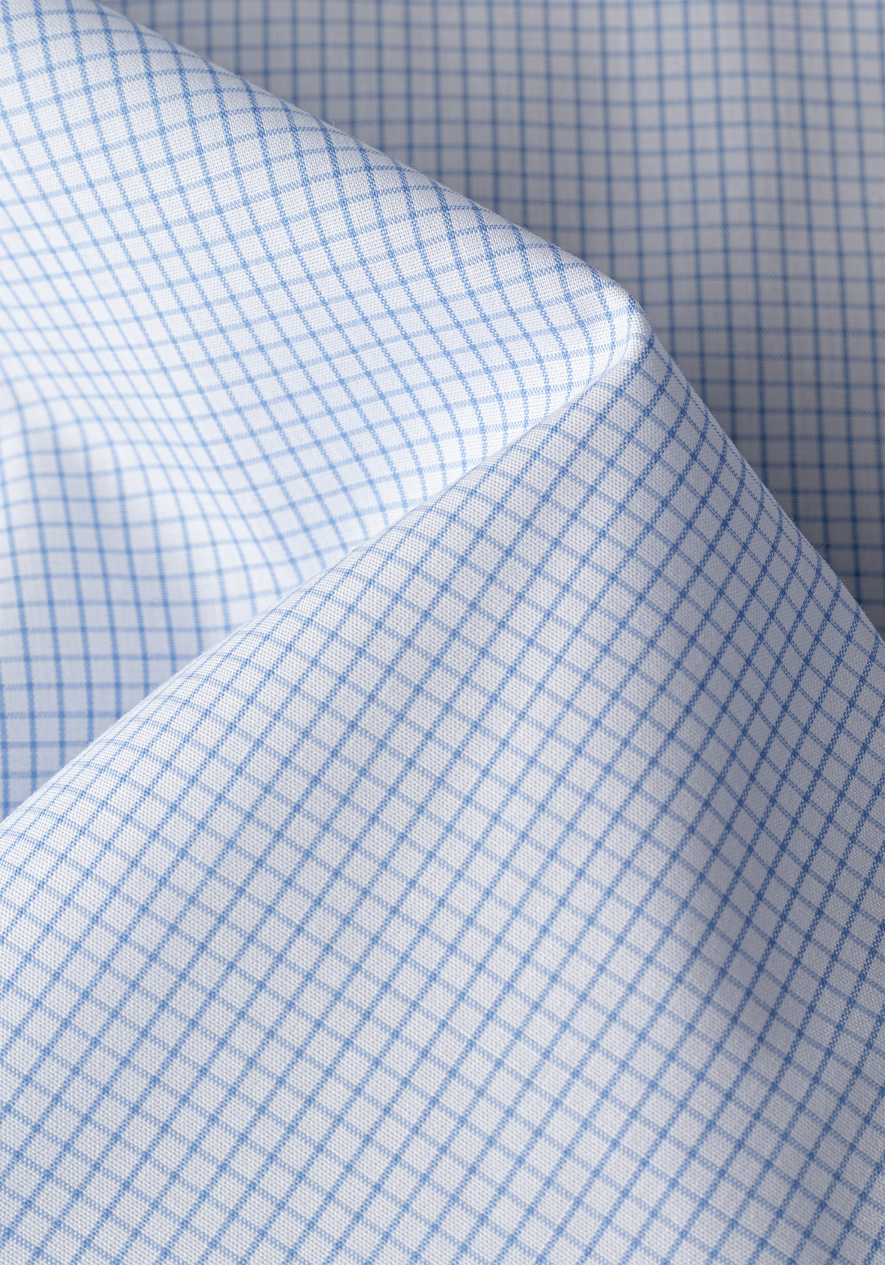 Light Blue Checked Poplin Shirt