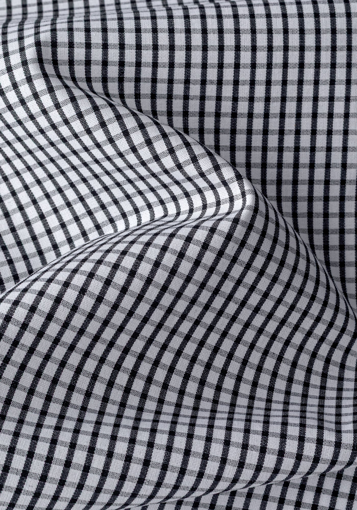Jet Black Checked Poplin Shirt