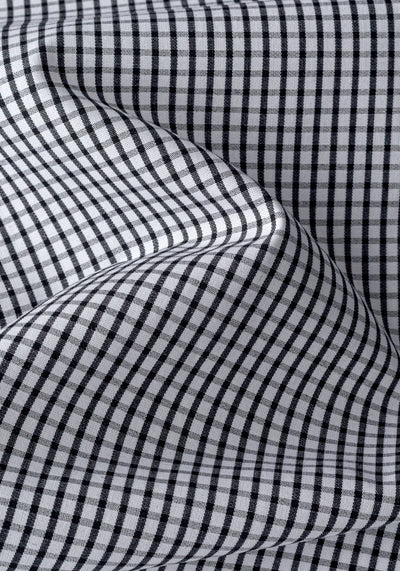 Jet Black Checked Poplin Shirt