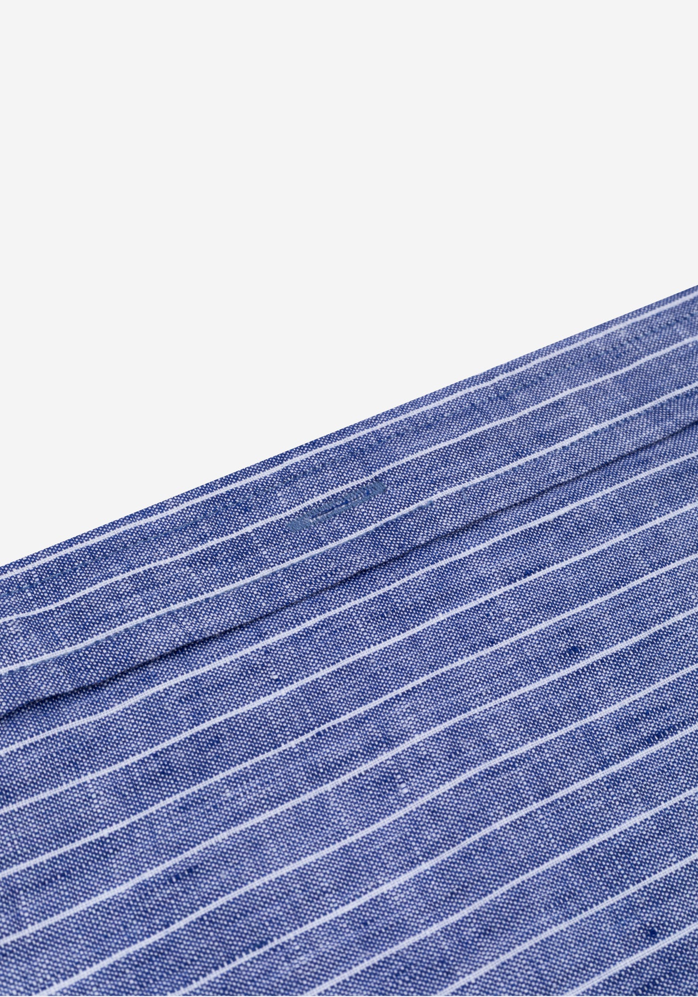 Marine Blue Stripe Belgian Linen Shirt