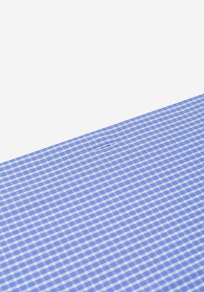 Powder Blue Checked Poplin Shirt