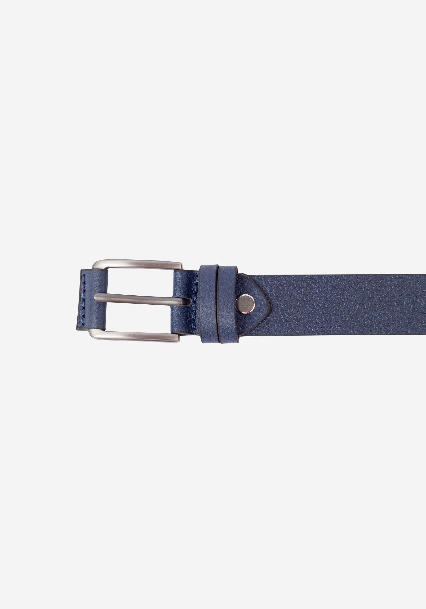 True Navy Leather Belt