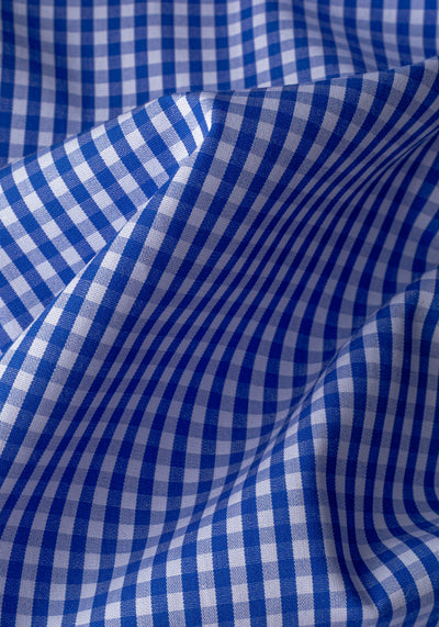 Pure Blue Checked Poplin Shirt